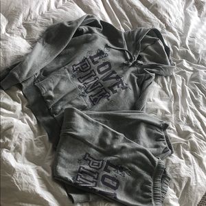 PINK gray sweats too and bottom